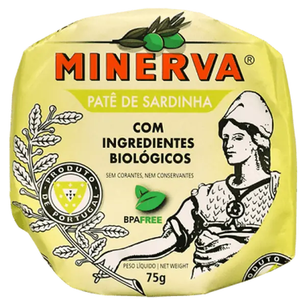 Patê de sardinha com ingredientes biológicos