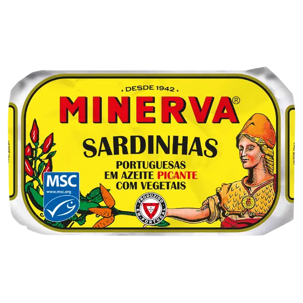Sardinhas em azeite picante com vegetais